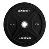 GYMENIST Bumper Plates is Made for 2 Inch Olympic Bars, Available from 10 LB up to 55 LB Premium Commercial Gym Quality Single (15-LB), Black view 1