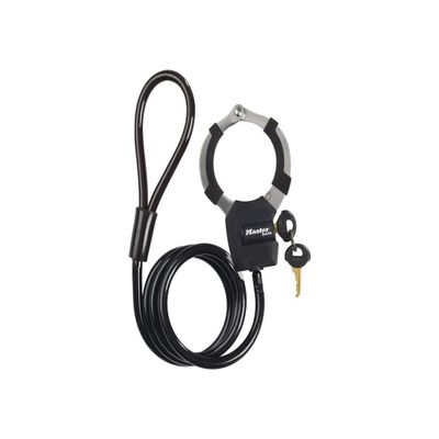 Master Lock Bike Lock Cable with Cuff, Key, 1000 x 80 x 27 mm, for Bike Scooter Quad Stroller