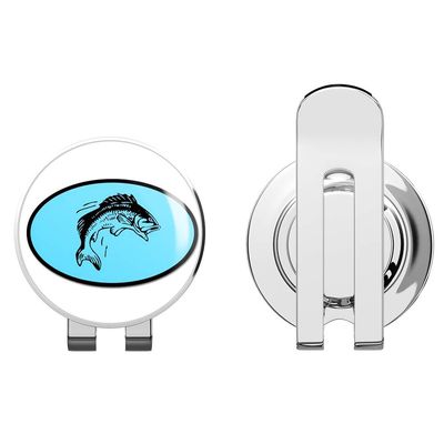 888 Graphics Fish Jumping Golf Hat Clip with Magnetic Ball Marker