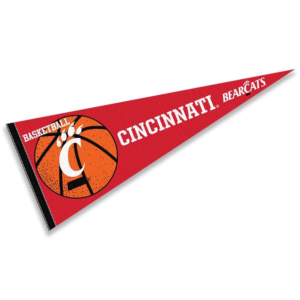 Cincinnati Bearcats Basketball College Pennant Flag