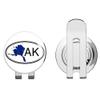 888 Graphics Alaska State Flag Oval Golf Hat Clip with Magnetic Ball Marker view 1