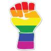 888 Graphics Gay Pride Clenched Fist Golf Hat Clip with Magnetic Ball Marker view 4
