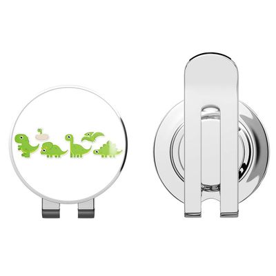 888 Graphics Cute Dinosaurs Green Golf Hat Clip with Magnetic Ball Marker