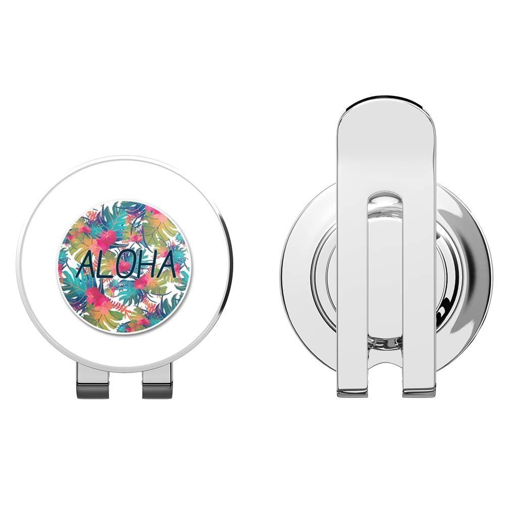 888 Graphics Aloha Hawaii Tropical Golf Hat Clip with Magnetic Ball Marker