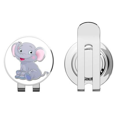 888 Graphics Elephant Cute Golf Hat Clip with Magnetic Ball Marker