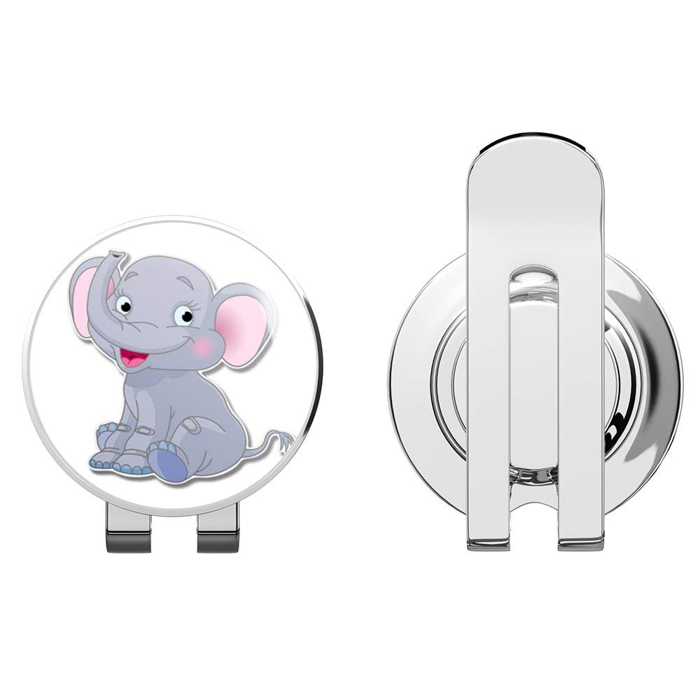 888 Graphics Elephant Cute Golf Hat Clip with Magnetic Ball Marker