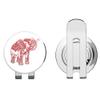 888 Graphics Elephant Henna Red Golf Hat Clip with Magnetic Ball Marker view 1