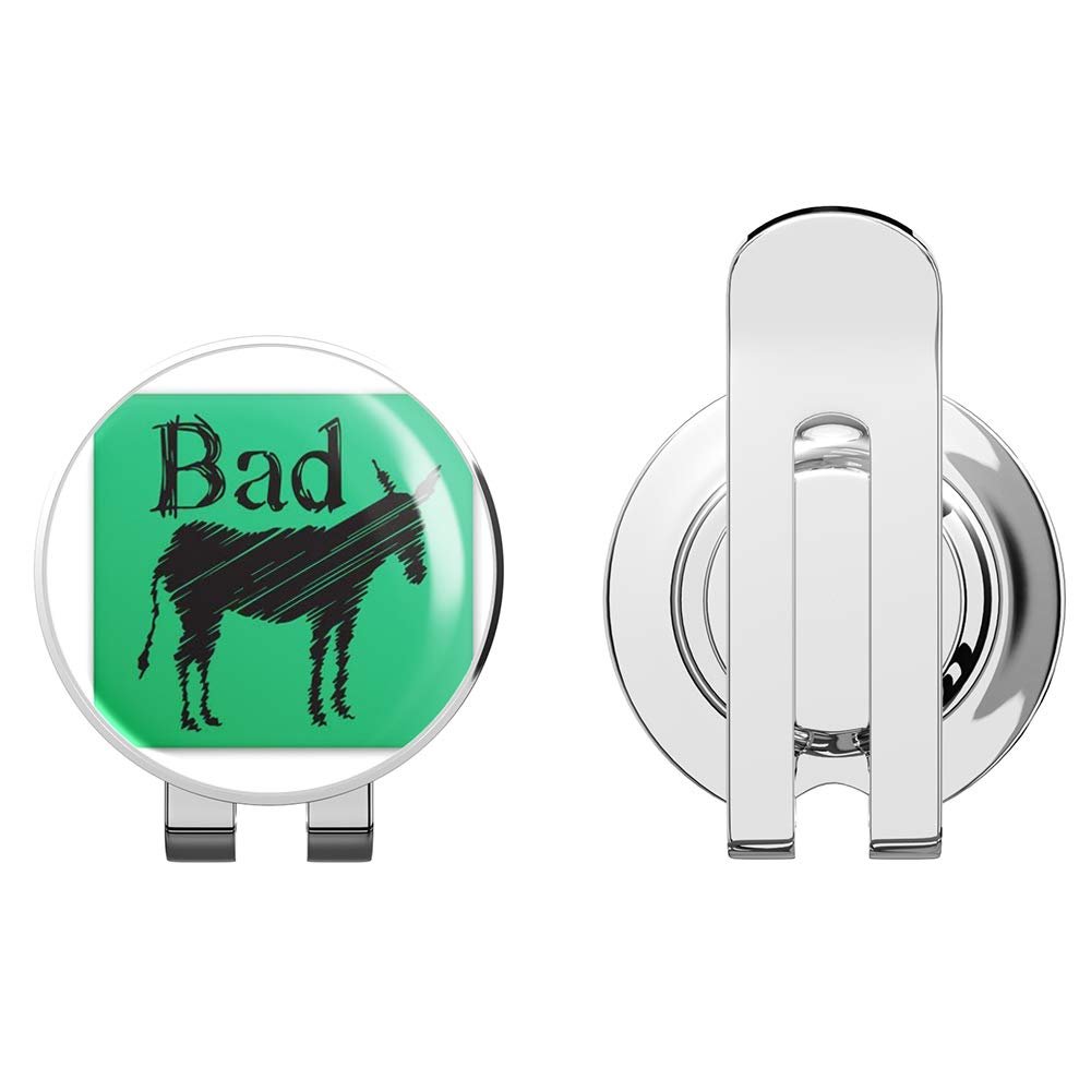 888 Graphics Bad Ass Funny Donkey Golf Hat Clip with Magnetic Ball Marker