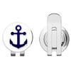 888 Graphics Anchor Nautical Navy Golf Hat Clip with Magnetic Ball Marker view 1