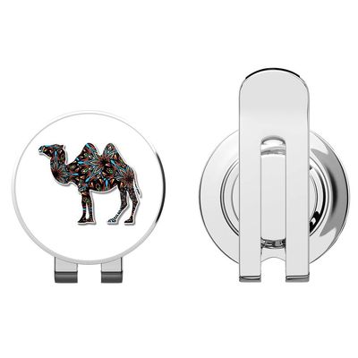 888 Graphics Camel Colorful Trendy Golf Hat Clip with Magnetic Ball Marker