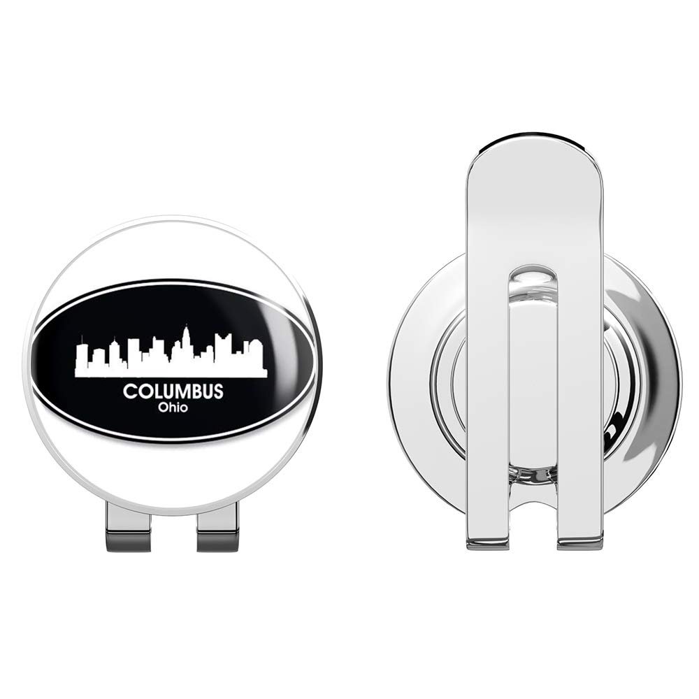 888 Graphics Columbus Ohio Oval Golf Hat Clip with Magnetic Ball Marker