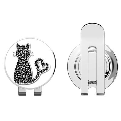 888 Graphics Cat Cute Dot Pattern Golf Hat Clip with Magnetic Ball Marker