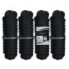 Amarine Made 1/2 X 15 Dock Lines, 4pcs Boat Dock Lines, 12 Eyelet Boat Ropes with Loop, Boat Rope Docking 968lbs Working Load, Nylon Dock Line with 4840lbs Strength, Boat Ropes for Docking, Black view 1