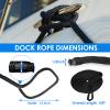 Amarine Made 1/2 X 15 Dock Lines, 4pcs Boat Dock Lines, 12 Eyelet Boat Ropes with Loop, Boat Rope Docking 968lbs Working Load, Nylon Dock Line with 4840lbs Strength, Boat Ropes for Docking, Black view 2