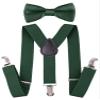 traderplus Men Elastic Suspenders and Bow Ties Set for Wedding, Formal Events (Green) view 1