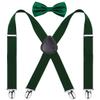 traderplus Men Elastic Suspenders and Bow Ties Set for Wedding, Formal Events (Green) view 2