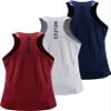 NELEUS Men's 3 Pack Running Tank Tops Dry Fit Muscle Athletic Workout Shirts,5069,Navy,Light Grey,Red,US XL,EU 2XL view 1