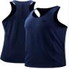 NELEUS Men's 3 Pack Running Tank Tops Dry Fit Muscle Athletic Workout Shirts,5069,Navy,Light Grey,Red,US XL,EU 2XL view 2