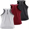 NELEUS Men's 3 Pack Running Tank Tops Dry Fit Muscle Athletic Workout Shirts,5069,Grey Black,Light Grey,Red,US L,EU XL view 1