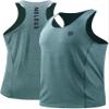 NELEUS Men's 3 Pack Running Tank Tops Dry Fit Muscle Athletic Workout Shirts,5069,Grey Black,Light Green,Red,US XL,EU 2XL view 3