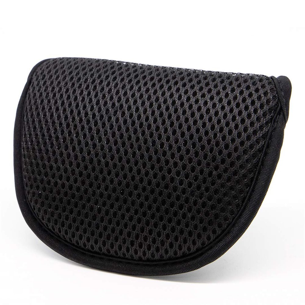 Barudan Golf Mesh Lightweight Putter Cover Mallet Putter Headcover Club Protector for Odyssey 2ball Scotty Cameron Futura Ping Taylormade 4 Colors Option Black Blue red Grey (Black)