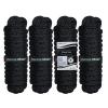 Amarine Made 1/2" x 25' Dock Lines, 4 Pack Boat Dock Lines for Boat, Double Braided Boat Lines with Loop Docking, Black Dock Line with 12" Eyelet view 1