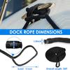 Amarine Made 1/2" x 25' Dock Lines, 4 Pack Boat Dock Lines for Boat, Double Braided Boat Lines with Loop Docking, Black Dock Line with 12" Eyelet view 2