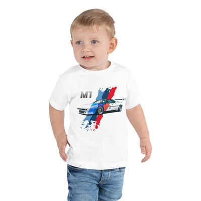 JG Infinite M1 Procar Race Car Toddler Short Sleeve Tee White