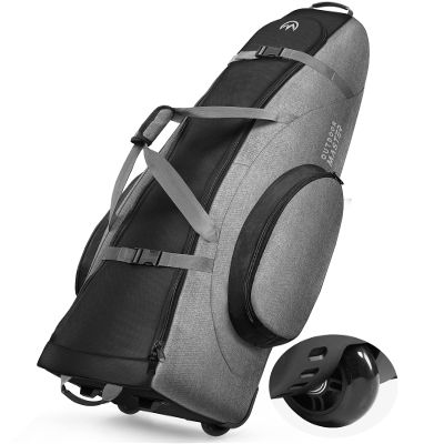 OutdoorMaster Golf Travel Bag, 900D Heavy Duty Oxford Waterproof - Black + Gray