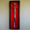 flag connections Vertical Long Sword Display Case Cabinet Wall Rack Claymore Long Swords Medieval 54" view 2
