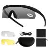 xaegistac Shooting Glasses Eye Protection for Shooting Range,Tactical Glasses with 3 Interchangeable Lens High Impact Eye Protection view 1