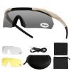 xaegistac Shooting Glasses Eye Protection for Shooting Range,Tactical Glasses with 3 Interchangeable Lens High Impact Eye Protection view 1