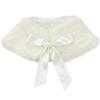 easyforever Kids Big Girls Faux Fur Bolero Shrug Jacket Cloak Princess Cape Accessories for Wedding Beige One_Size view 1