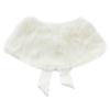 easyforever Kids Big Girls Faux Fur Bolero Shrug Jacket Cloak Princess Cape Accessories for Wedding Beige One_Size view 2