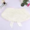 easyforever Kids Big Girls Faux Fur Bolero Shrug Jacket Cloak Princess Cape Accessories for Wedding Beige One_Size view 4