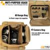 DBTAC Gun Range Bag Large | Tactical 4+ Pistol Shooting Range Duffle Bag for Handguns and Ammo with 2X Removable Hook & Loop Divider for DSLR | US Flag Patch + Universal Holster Included (Brown) view 4