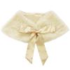 easyforever Kids Big Girls Faux Fur Bolero Shrug Jacket Cloak Princess Cape Accessories for Wedding Champagne One_Size view 1
