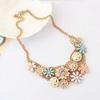 Women Lovely Colorful Filigree Bib Statement Necklace view 3