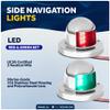 Five Oceans Boat Navigation Lights - LED Bow Light, Navigation Lights for Boats LED Red and Green, Boat Lights Navigation Horizontal Mount Sidelight, 12V, USCG Rules 2NM - FO4431-C1 view 2