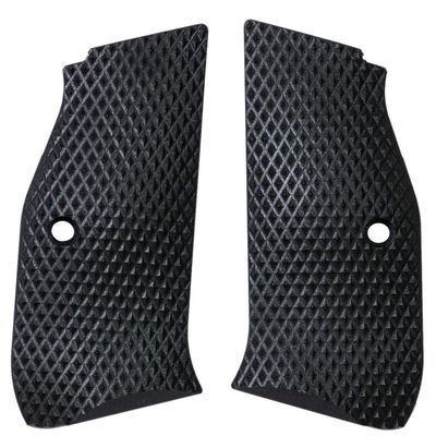 LOK Grips CZ Shadow 2 Palm Swell Roughnecks G10 Grips Solid Black