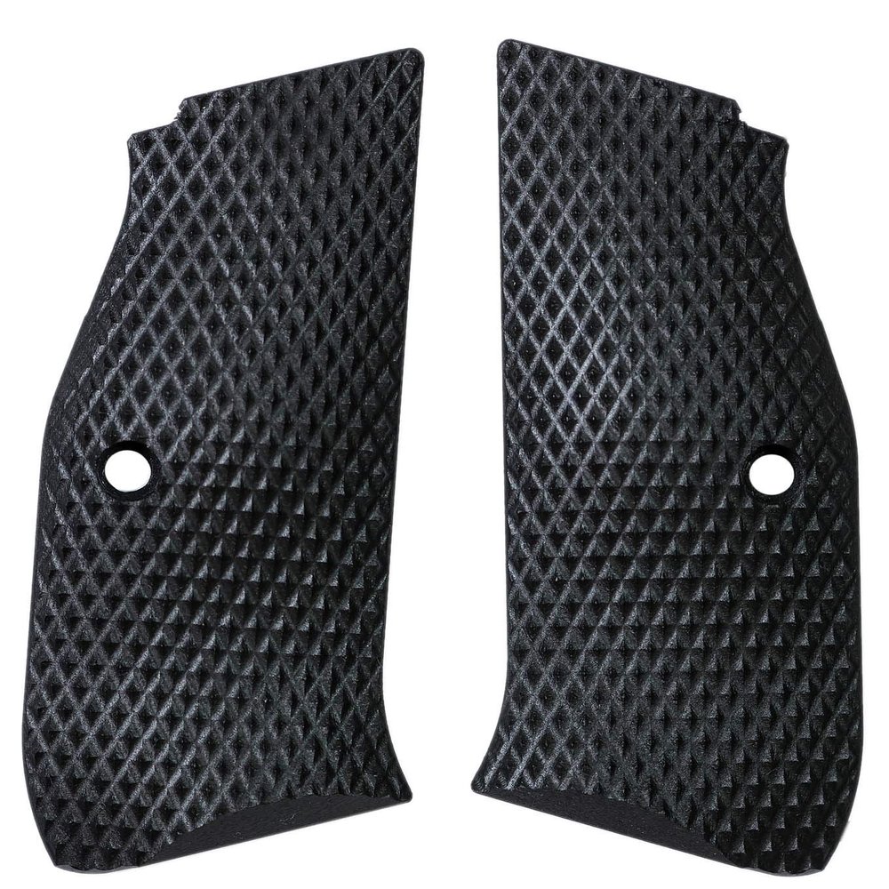 LOK Grips CZ Shadow 2 Palm Swell Roughnecks G10 Grips Solid Black