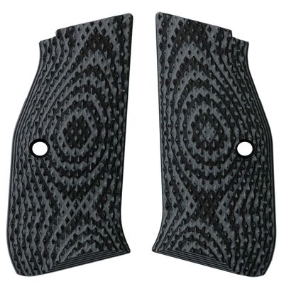 LOK Grips CZ Shadow 2 Palm Swell Roughnecks G10 Grips Gray/Black