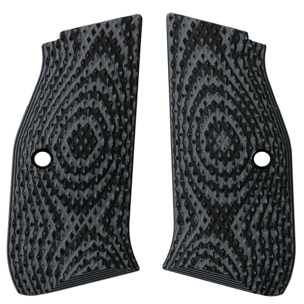 LOK Grips CZ Shadow 2 Palm Swell Roughnecks G10 Grips Gray/Black