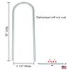 Pinnacle Mercantile Set 4 Trampoline Stakes Wind Ground Anchors Heavy Duty Anti-Rust 3/8 Round 12 inches Long Made in USA view 2