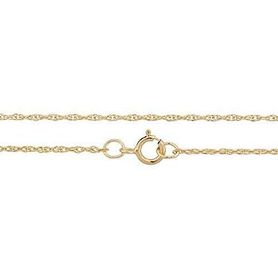 14Kt Gold Filled 0.8mm 14" Rope Chain with 5.5mm Spring Ring Clasp - 1 Pc (13269)/1