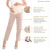 Alina Mae Maternity Pants Work Over The Belly with Pockets, Womens Pregnancy Dress Pants Office Clothes Trousers Stretch Summer (Khaki, XL (Size 16-18)) view 3
