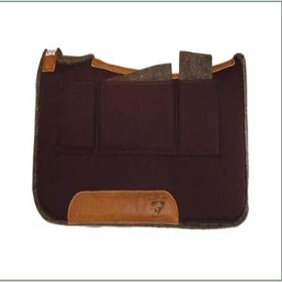Diamond Wool Contoured Pressure Relief Black Western Shim Saddle Pad Size 30x30 and 1" Thickness