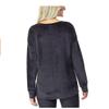 32 DEGREES Ladies' Crewneck Drop Shoulder Velour Pullover (L, Black) view 2