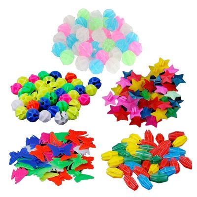 LIOOBO 170 Pcs Bicycle Beads Bicycle Wheel Spokes Luminous Plastic Clip Beads for Bikes Decor