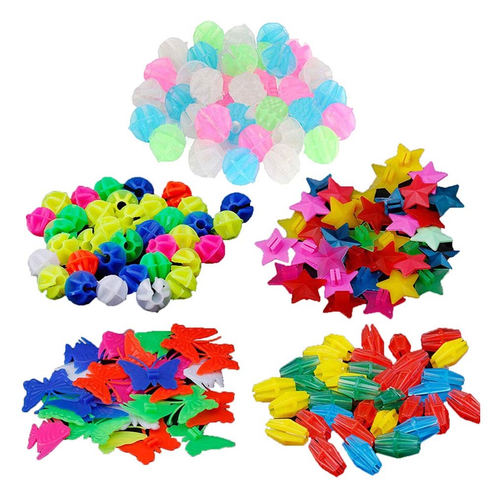 LIOOBO 170 Pcs Bicycle Beads Bicycle Wheel Spokes Luminous Plastic Clip Beads for Bikes Decor